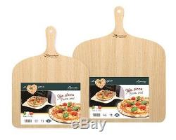 Big Pizza Peel Wood Paddle Board Tray, Pizza Maker Serving & Cutting 37x38 cm