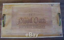 Blood Oath Bourbon Wood Serving Tray whiskey box crate