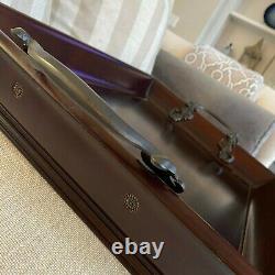 Bombay Company Large Vintage Wood Serving / Bed Tray With Bronze Handles