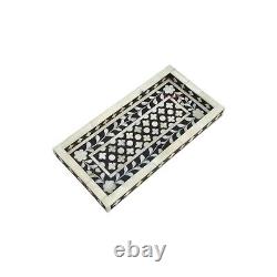 Bone Inlay Kitchen Serving Tray Dining Table Vintage Handmade Gift Tray