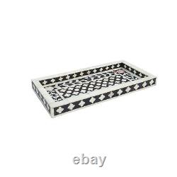 Bone Inlay Kitchen Serving Tray Dining Table Vintage Handmade Gift Tray