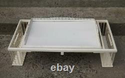 Breakfast Bed Lap Serving Tray Removable Tray Adjustable Book Stand White