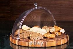 Cake Serving Tray End Grain Luxury Handmade Round Cake Tray High Quality
