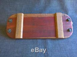 Cheese meat board platter tray serving long wood industrial steampunk table