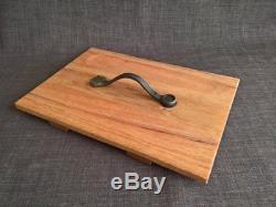 Cheese meat board platter tray serving long wood industrial steampunk table boho