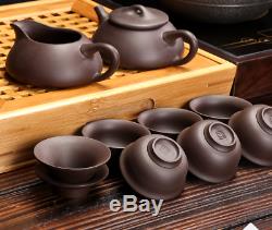 Chinese kungfu tea set real yixing zisha tea pot tea cups serving tray tea table