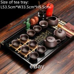 Chinese kungfu tea set real yixing zisha tea pot tea cups serving tray tea table