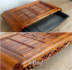 Chinese solid wood tea tray rosewood tea table plastic layers serving trays new