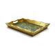 Christmas Tray Vintage Florentine with Golden Leaf Design for Home Decor