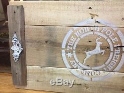 Christmas themed- CUSTOM RECLAIMED WOOD SERVING TRAY MADE IN USA