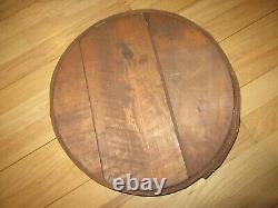 Cl/2/old Wood Barrel Top/round/tray/farmhouse