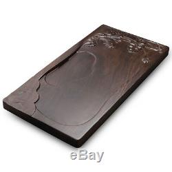 Complete wooden tea tray ebony wood solid wood serving tray waste water-draining