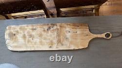 Cottonwood Charcuterie Board Inlaid With Crushed Turquoise And A Built-in Handle