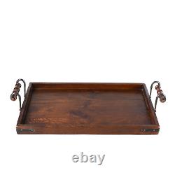 Craftshop Sturdy Tea Tray with Iron Handles Giftidea2024 Home Decor