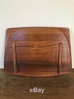 DANSK Vintage HUGE Wood Cutting Board Serving Tray IHQ Staved Teak RARE Danmark