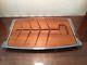 Danish Modern Teak Wood Cutting Board with Stelton 18/8 Stainless Serving Tray