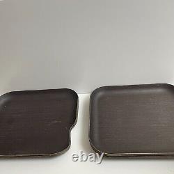 Delica Wood Dining Tray Spain MCM Contemporary Modern Home 35 x 30 Set of 7 RARE