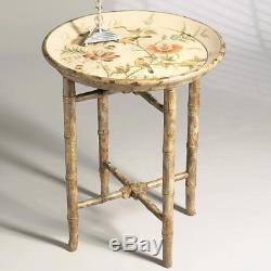 DessauHome Hand Painted Wooden Tray Table