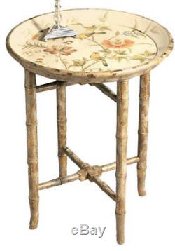 DessauHome Hand Painted Wooden Tray Table