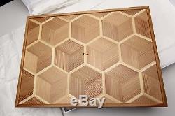 Dior display serving wooden tray geometric pattern Unique Rare Home Collection