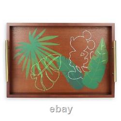 Disney Mickey Mouse Tropical Wood Serving Tray New
