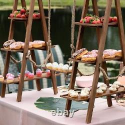 Double 3 Tier Display Stand + 3 Swing Dish, Party Cheese Dessert Food Appetizer