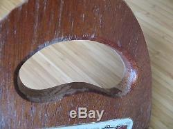 Dutch folk art illustration cheese board serving tray knife wooden wood amish