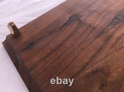 Earnest John Creations Teak Wood & Porcelain Tile Square Cheese Tray Brass Foots