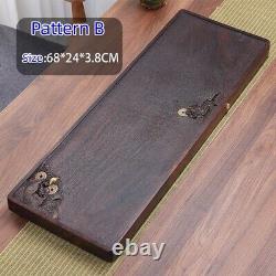 Ebony Wood Tea Tray Complete Whole Wooden Table Water Draining Handmade Carved