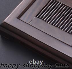 Ebony wood tea tray handmade carved tea table Chinese solid wood tea boat L52cm
