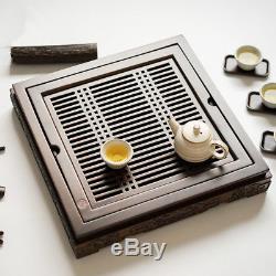 Ebony wood tea tray serving tray solid wood tea table small tea plate large tray
