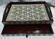 Egyptian Handmade Beech wood Tray+drawer inlaid Natural Mother of Pearl17.7X13