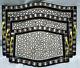 Egyptian Handmade wood Tray Serving inlaid Natural Mother of Pearl Set of 3