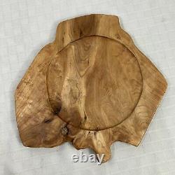 Enrico Wood Root Serving Trays Charger Plate Set of 2 #T13