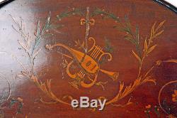 Exceptional Ca. 1880's English Edwardian Inlaid Mahogany Serving Tray