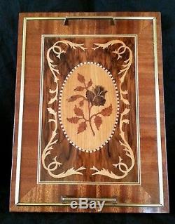Exquisite vintage Italian inlay wood serving tray