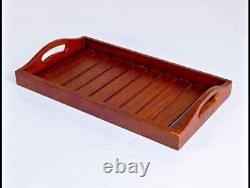 Extra Large Wooden Serving Tray 60 cm x 40 cm x 6 cm Brown Color 100% Ceylon