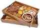 Extra-Large Wooden Tray Set of 2, (20.1'' + 18.1'') 20? +18? Original Color