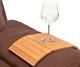 Flexible Wooden Sofa Arm Rest Armchair Tray Drink Snack Holder Serving Table