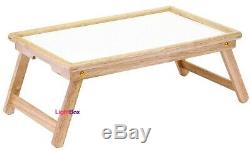 Foldable Table Breakfast In Bed Food Serving Tray Wooden Stand Laptop Tablets