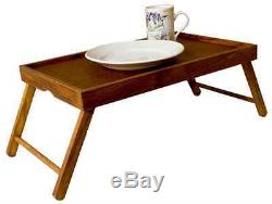 Folding Bed Tray Pine Wood Serve Breakfast TV Dinner Laptop Table Desk Platter