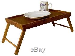 Folding Bed Tray Pine Wood Serve Breakfast TV Dinner Laptop Table Desk Platter