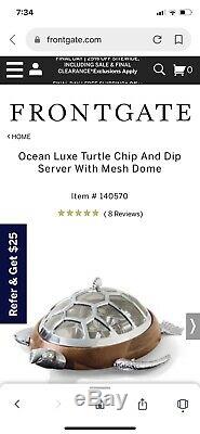 Frontgate Ocean Luxe Sea Turtle Chip And Dip Server