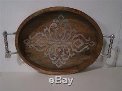 GG Collection Gracious Goods SM Oval Heritage Wood Tray