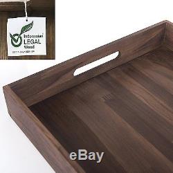 Glitz Star Square Teak Wood Serving Tray, Extra Large24 x 13 inch