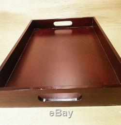 Gorgeous 5 Pc Wood Serving Tray with 4 Removeable Bins