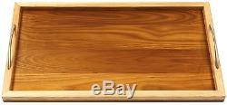 Handmade Wooden Serving Kitchen Tray With Handles Wood Natural Food Tea Carrier