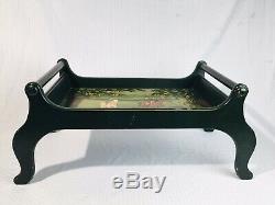 Hand Painted Hunting Scene Wooden serving tray breakfast tea kitchen lap table