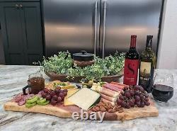 Handcrafted Charcuterie Boards Live Edge Wood, Red Cedar Serving Trays Handles