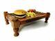Handcrafted Indian Charpai Wooden Serving Tray, Vintage Design Snack Serveware